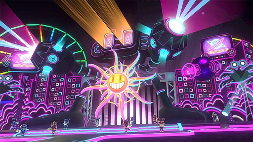 画像ギャラリー No.016のサムネイル画像 / 「サンバDEアミーゴ:パーティーセントラル」,マラカス(Joy-Con)を振るほかに,連打やスライド,動きをまねするポーズマークが登場