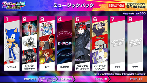 画像ギャラリー No.001のサムネイル画像 / 「サンバDEアミーゴ:パーティーセントラル」,“セガミュージックパック”などのDLCを配信開始