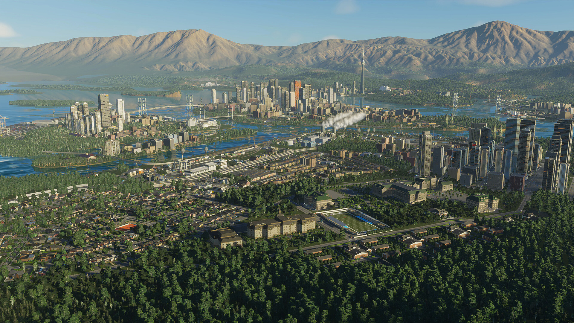 Cities: Skylines II」のマップ領域は前作の5倍以上に拡張。高山地帯や Cities: Skylines II」のマップ領域は前作の5倍以上に拡張。高山地帯や