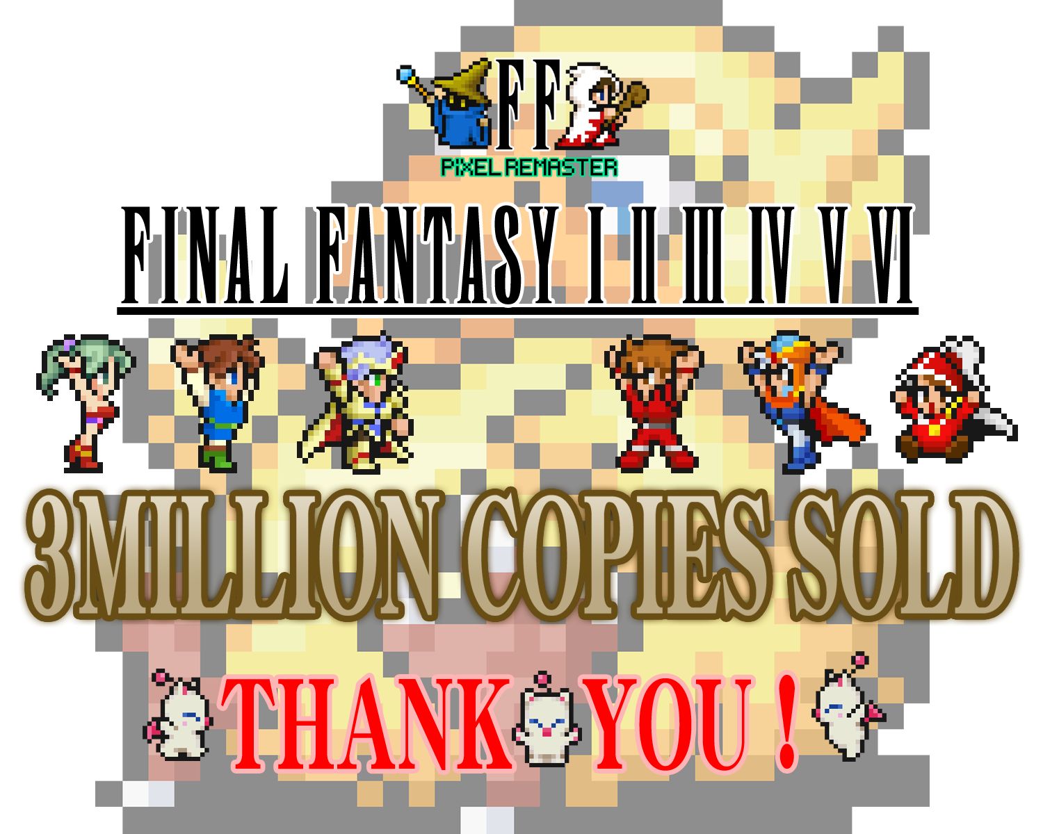 Six works in the FINAL FANTASY PIXEL REMASTER series have sold more than 3 million copies worldwide.