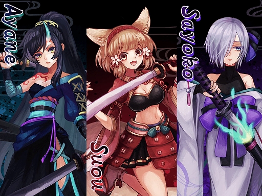 ���������꡼ No.002�Υ���ͥ������ / 3�ͤν����Τ��臘�����ܿ��ä�١����ˤ���PC�������������Х��С��ϡɥ������饤����������󡣡�SAMURAI Survivor -��ɱ����-�ס��ۿ�����