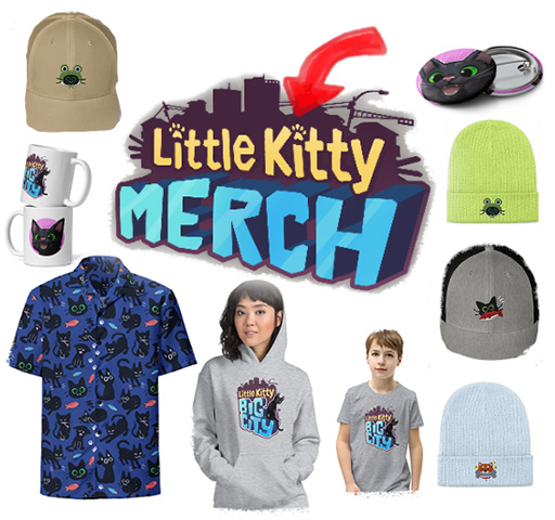 「Little Kitty, Big City」グッズを10％割引で販売中。シャツやパーカー，キャップなどをラインナップ - 4Gamer.net