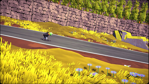 画像ギャラリー No.007のサムネイル画像 / ナマケモノがロングスケートボードの高速ダウンヒルに挑戦する「Driftwood」,アーリーアクセス版を6月1日にリリース