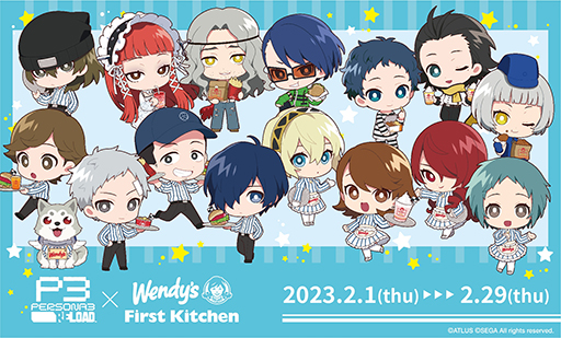 ペルソナ3 ウェンディーズ アクスタ 主人公 ペルソナ3 主人公 アクリルスタンド+コースター Wendy'sコラボ