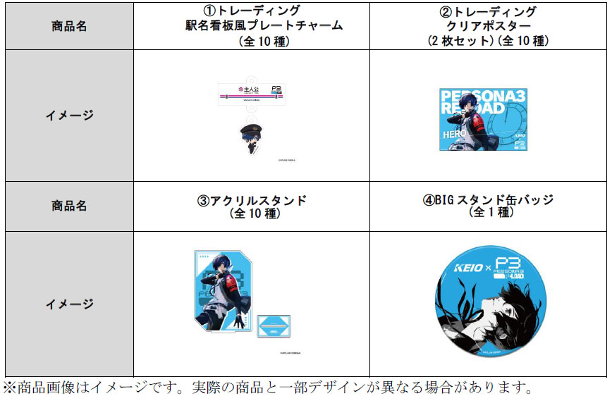 ペルソナ3リロード　京王電鉄　アクリルスタンド　10種セット 京王電鉄 × ペルソナ3 リロード | 株式会社アイライツ