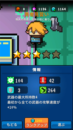 画像ギャラリー No.001のサムネイル画像 / スマホ向けドット絵ローグライクアクション「元気特攻」の事前登録スタート。正式リリースは7月20日