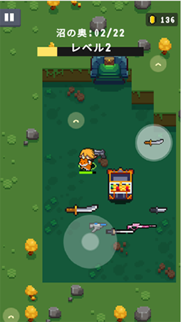 画像ギャラリー No.005のサムネイル画像 / スマホ向けドット絵ローグライクアクション「元気特攻」の事前登録スタート。正式リリースは7月20日