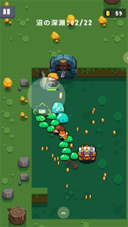 画像ギャラリー No.006のサムネイル画像 / スマホ向けドット絵ローグライクアクション「元気特攻」の事前登録スタート。正式リリースは7月20日