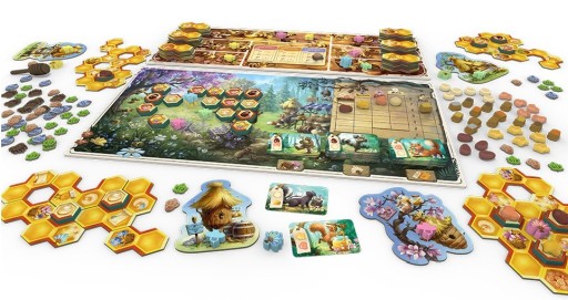 画像ギャラリー No.002のサムネイル画像 / 新作タイルゲーム「ハニーバズ」がホビージャパンより7月下旬発売。ハチの巣を拡張して蜂蜜を生産する経済戦略ゲーム