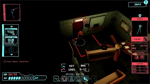 画像ギャラリー No.001のサムネイル画像 / 初期バイオ風のローポリグラフィックスが特徴のターン制ローグライク「Vultures Scavengers of Death」,無料体験版をitch.ioで公開