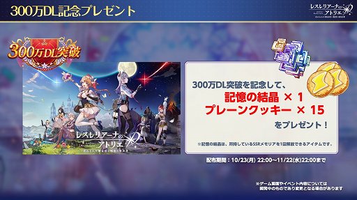画像ギャラリー No.001のサムネイル画像 / 「レスレリアーナのアトリエ」300万ダウンロード突破。Steam版の配信は2024年1月に決定
