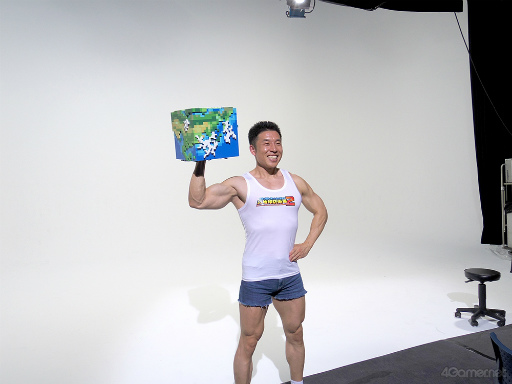 画像ギャラリー No.004のサムネイル画像 / 筋肉で地球の行く末を決める!? なかやまきんに君が出演する「デジボク地球防衛軍2」TVCM撮影現場レポート&合同インタビュー