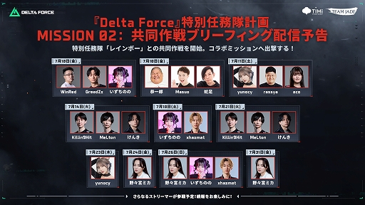 画像ギャラリー No.010のサムネイル画像 / 「Delta Force」と「レインボーシックス シージ」のコラボが本日スタート。ストリーマーによる配信企画など多数の特別企画も