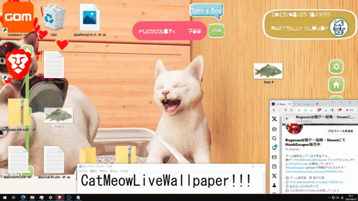 ���������꡼ No.002�Υ���ͥ������ / Windows���ɻ����餹ǭ�����򰦤Ǥ��Cat's Meow Live Wallpaper�ס�9��15����ȯ�䡣Steam���ȥ��ڡ��������