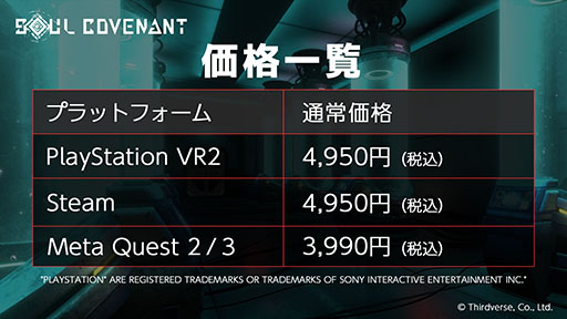 ꡼ No.003 | ͸Ȱβ褦ɵᤷVRSOUL COVENANTסȯ䡣SteamPS VR2Ǥ425ޤ10󥪥