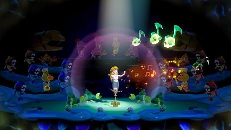 画像ギャラリー No.018のサムネイル画像 / 「プリンセスピーチ Showtime!」マーメイドやフィギュアスケーターなど,ピーチの新たな変身が4種公開に。各能力を収録した最新映像も