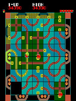 画像ギャラリー No.006のサムネイル画像 / Switch/PS4「アーケードアーカイブス ガッタンゴットン」,10月12日に配信。線路パネルをスライドして機関車を導き,すべての駅を通過させよう