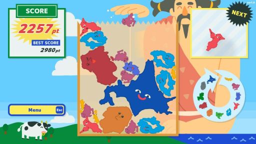 画像ギャラリー No.001のサムネイル画像 / スキマ時間に北海道が作れる。都道府県をくっつける物理演算パズル「Hokkaido Game」,Steamで配信中