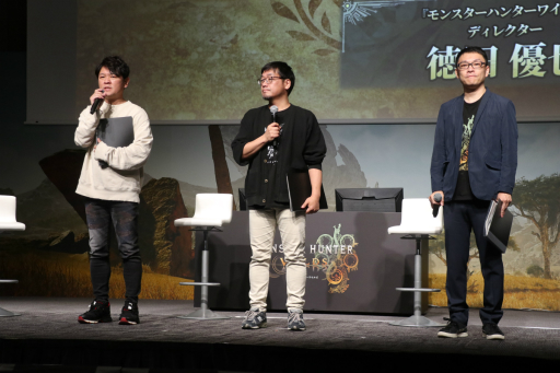 画像ギャラリー No.002のサムネイル画像 / 「モンスターハンターワイルズ」発売前夜イベントをレポート。TVCMに出演中の西野七瀬さんがイャンクックの群れにチャレンジ