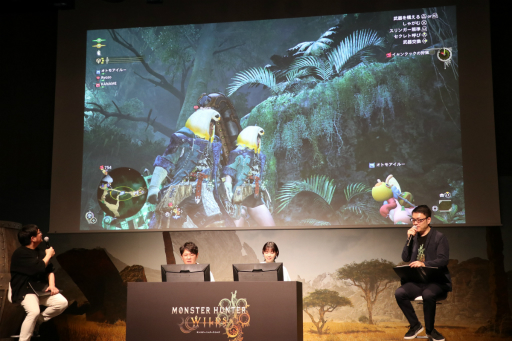 画像ギャラリー No.006のサムネイル画像 / 「モンスターハンターワイルズ」発売前夜イベントをレポート。TVCMに出演中の西野七瀬さんがイャンクックの群れにチャレンジ
