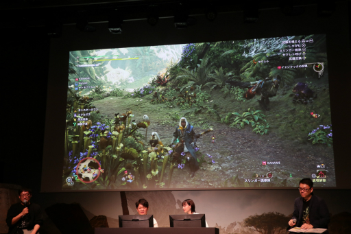 画像ギャラリー No.007のサムネイル画像 / 「モンスターハンターワイルズ」発売前夜イベントをレポート。TVCMに出演中の西野七瀬さんがイャンクックの群れにチャレンジ