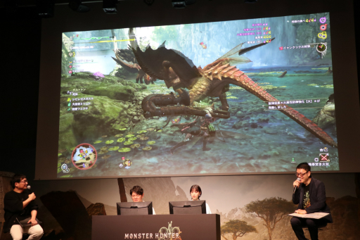 画像ギャラリー No.008のサムネイル画像 / 「モンスターハンターワイルズ」発売前夜イベントをレポート。TVCMに出演中の西野七瀬さんがイャンクックの群れにチャレンジ