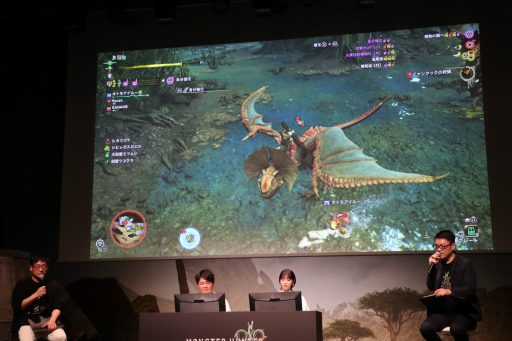 画像ギャラリー No.009のサムネイル画像 / 「モンスターハンターワイルズ」発売前夜イベントをレポート。TVCMに出演中の西野七瀬さんがイャンクックの群れにチャレンジ