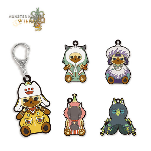 画像ギャラリー No.003のサムネイル画像 / 「モンスターハンターワイルズ」より,オトモアイルーのラバーキーホルダーが登場。ぷっくりとした立体感ある姿がかわいい