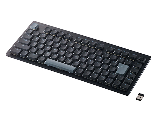 画像ギャラリー No.001のサムネイル画像 / エレコムのゲーマー向けワイヤレス10キーレスキーボードに低背メカニカルキースイッチ採用モデルが登場
