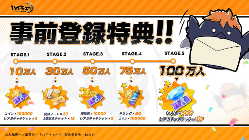 画像ギャラリー No.005のサムネイル画像 / 新作スマホゲーム「ハイキュー!!FLY HIGH」の事前登録がスタート。カードの収集や,オリジナルチームでの試合を楽しめる