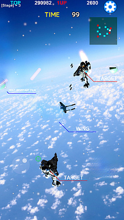 画像ギャラリー No.005のサムネイル画像 / 出現するパーツを戦闘機に装着しながら戦う。全方位型3Dシューティング「テラグラニアン」,iOS/Android向けに配信