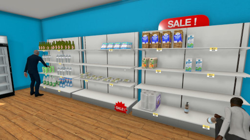 画像ギャラリー No.001のサムネイル画像 / スーパーマーケット経営シム「Supermarket Simulator」の早期アクセスがスタート。価格設定からレジ打ちまで,あらゆる業務を体験できる