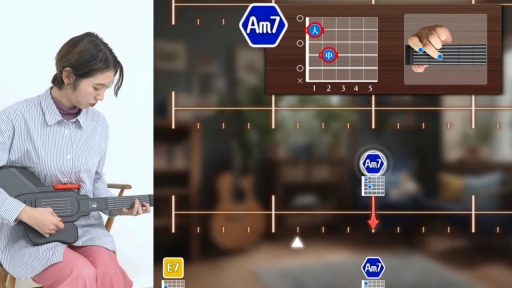Switchでギターの弾き方を学ぼう。ギター型コントローラも目を引く Switchでギターの弾き方を学ぼう。ギター型コントローラも目を引く
