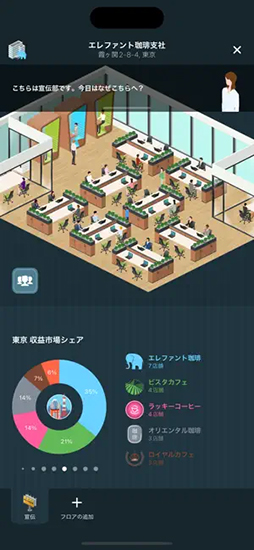 画像ギャラリー No.005のサムネイル画像 / おしゃれで本格的すぎる経営シミュレーション「Coffee Inc 2」,App Storeの「トップ有料ゲーム」で首位に。「ためになる」と話題