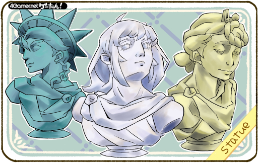 ���������꡼ No.001�Υ���ͥ������ / �������󡪡�������ñ��ϡ�statue/�������塼��