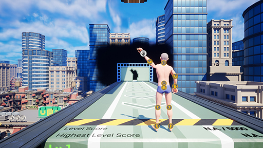 画像ギャラリー No.001のサムネイル画像 / ポーズをとって100個の壁の穴をすり抜ける「Perfect Poses」,Steamで本日リリース。押し出されたら下の階にしがみつけ