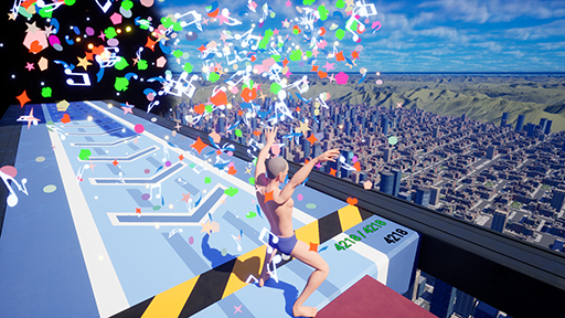 画像ギャラリー No.008のサムネイル画像 / ポーズをとって100個の壁の穴をすり抜ける「Perfect Poses」,Steamで本日リリース。押し出されたら下の階にしがみつけ