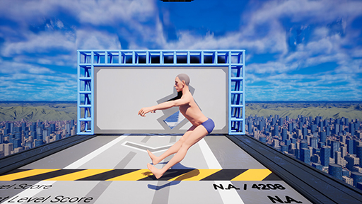 画像ギャラリー No.012のサムネイル画像 / ポーズをとって100個の壁の穴をすり抜ける「Perfect Poses」,Steamで本日リリース。押し出されたら下の階にしがみつけ