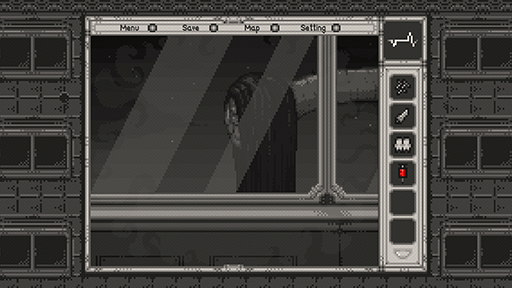 画像ギャラリー No.008のサムネイル画像 / 病院を舞台にした白黒ドットのホラーADV「Himantolo」,Steamで配信開始。消えた友人を探して,禍々しい怪物たちの潜む病院を彷徨う