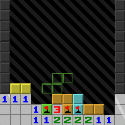 画像ギャラリー No.001のサムネイル画像 / 爆弾を見つけるまで列が消えない。積んだテトリミノでマインスイーパーする落ち物パズル「Tetrisweeper」,Steamストアページを公開