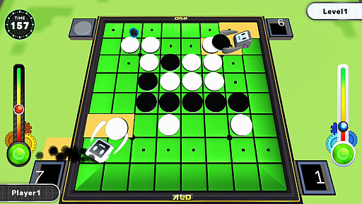 画像ギャラリー No.002のサムネイル画像 / Switch用ソフト「リアルタイムバトルオセロ」今冬発売。順番は関係なく,とにかく駒を置いてひっくり返していくオセロゲーム