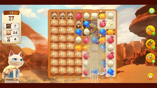 画像ギャラリー No.005のサムネイル画像 / 「モンスターハンターパズル アイルーアイランド」,6月27日配信決定。モンハンのモンスターが登場するマッチ3パズル