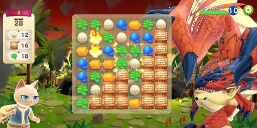 画像ギャラリー No.003のサムネイル画像 / 「モンスターハンターパズル アイルーアイランド」,グローバル配信で100万ダウンロードを突破。8月16日から4日連続でアイテム配布を実施