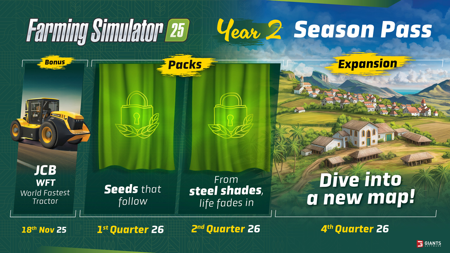 ꡼ No.003 | Farming Simulator 25ס߷ܿ400ܤˡYear 2 Season Pass®Υȥ饯JCB WFTξ