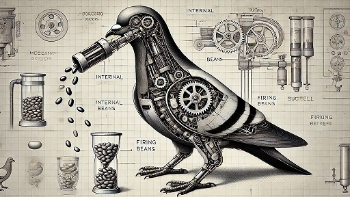 画像ギャラリー No.004のサムネイル画像 / 20羽のハトが戦う「ハトルロワイアル」,公式サイト公開。着せ替えスキン「工事現場ハト」の紹介ムービーや武器,ハトの構造を解説