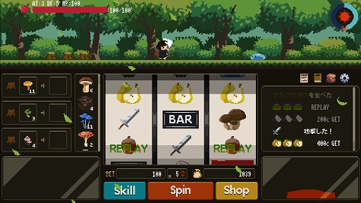 画像ギャラリー No.002のサムネイル画像 / スロットで役を揃えて攻撃する戦闘RPG「JACKPOISON」,Steamストアページを公開