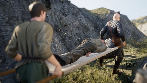 画像ギャラリー No.001のサムネイル画像 / 担架で運ぶには険しすぎる道で病人を運ぶ「STRETCHER MEN」,本日Steamでリリース