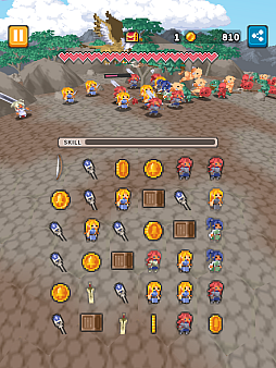 画像集 No.005のサムネイル画像 / マージパズルとバトルが融合したRPG「Merge Match March」，9月26日配信。武器を3つ揃えてユニットを作り，モンスターから王国を守り抜く