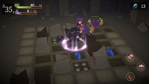 画像ギャラリー No.004のサムネイル画像 / 小さな魔女がダウジングで罠を見つけ出しながら地下最深部を目指す。アクションRPG「深層のチャロアイト」,Steamストアページを公開