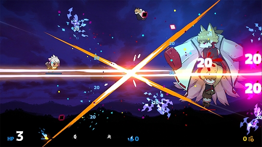 画像ギャラリー No.003のサムネイル画像 / 刀を振って弾幕を消し攻撃をパリィする剣戟アクションSTG,「百合太刀降魔伝」が11月23日に発売